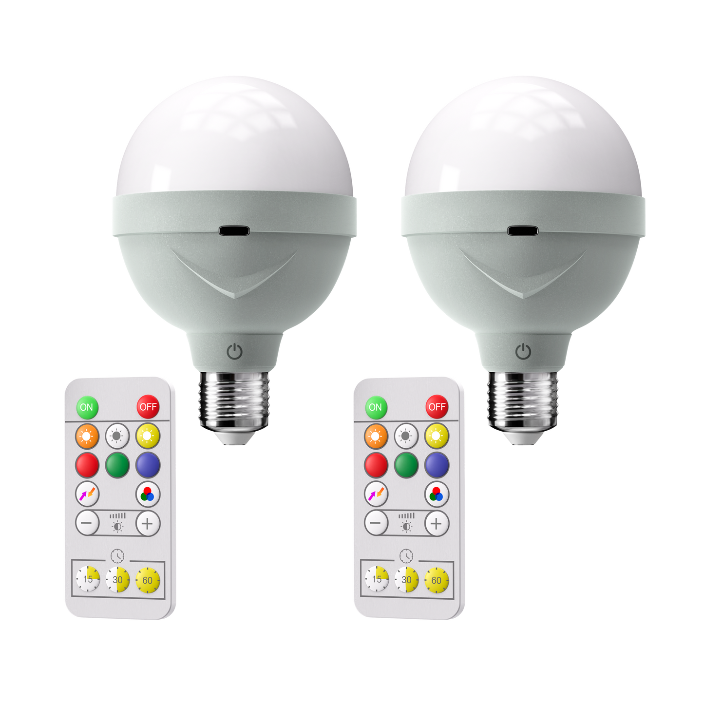 DEBRICO WIRELESS RECHARGEABLE LIGHT BULBS (SET OF 2)