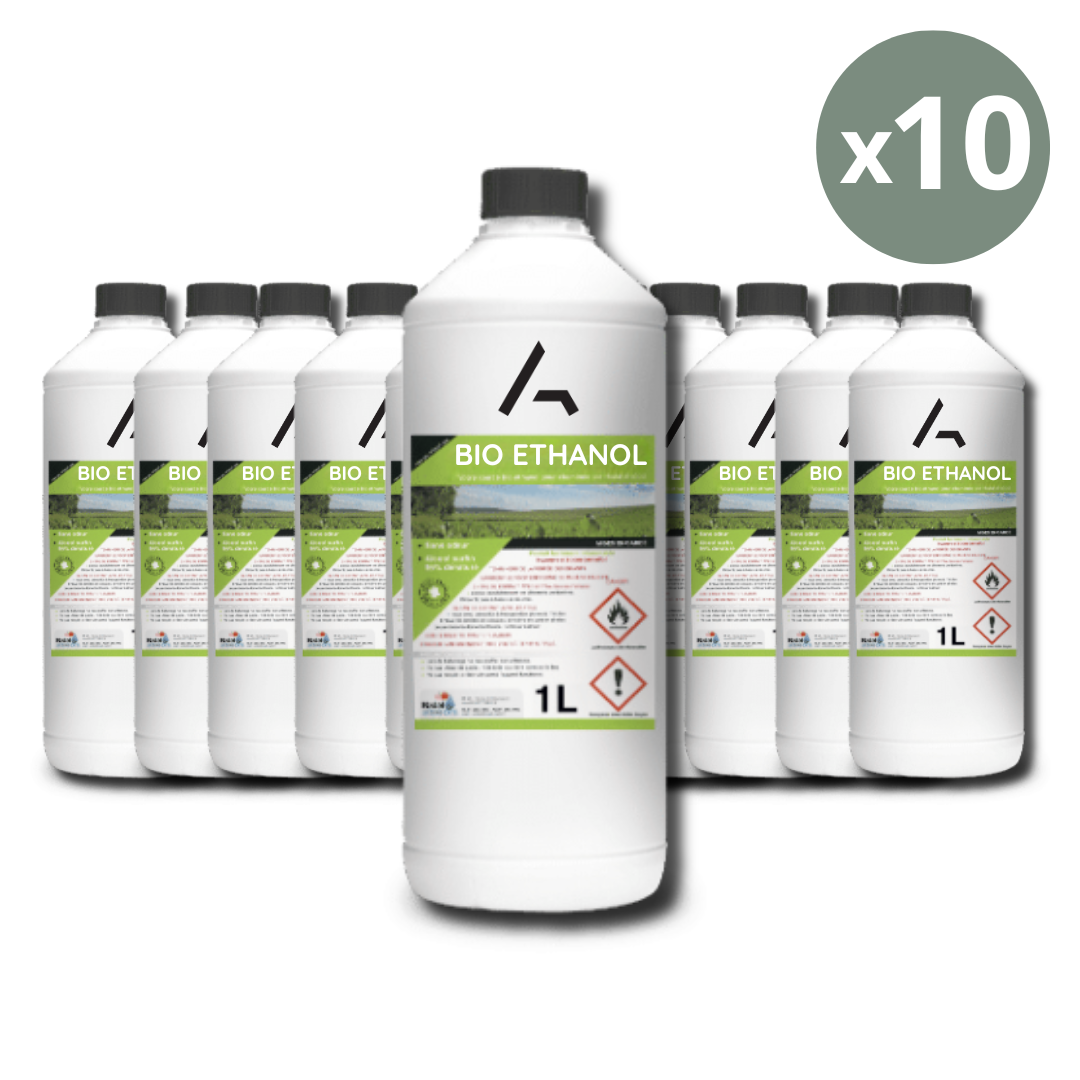 Bio-ethanol brandstof – 10L (10 x 1L flessen)