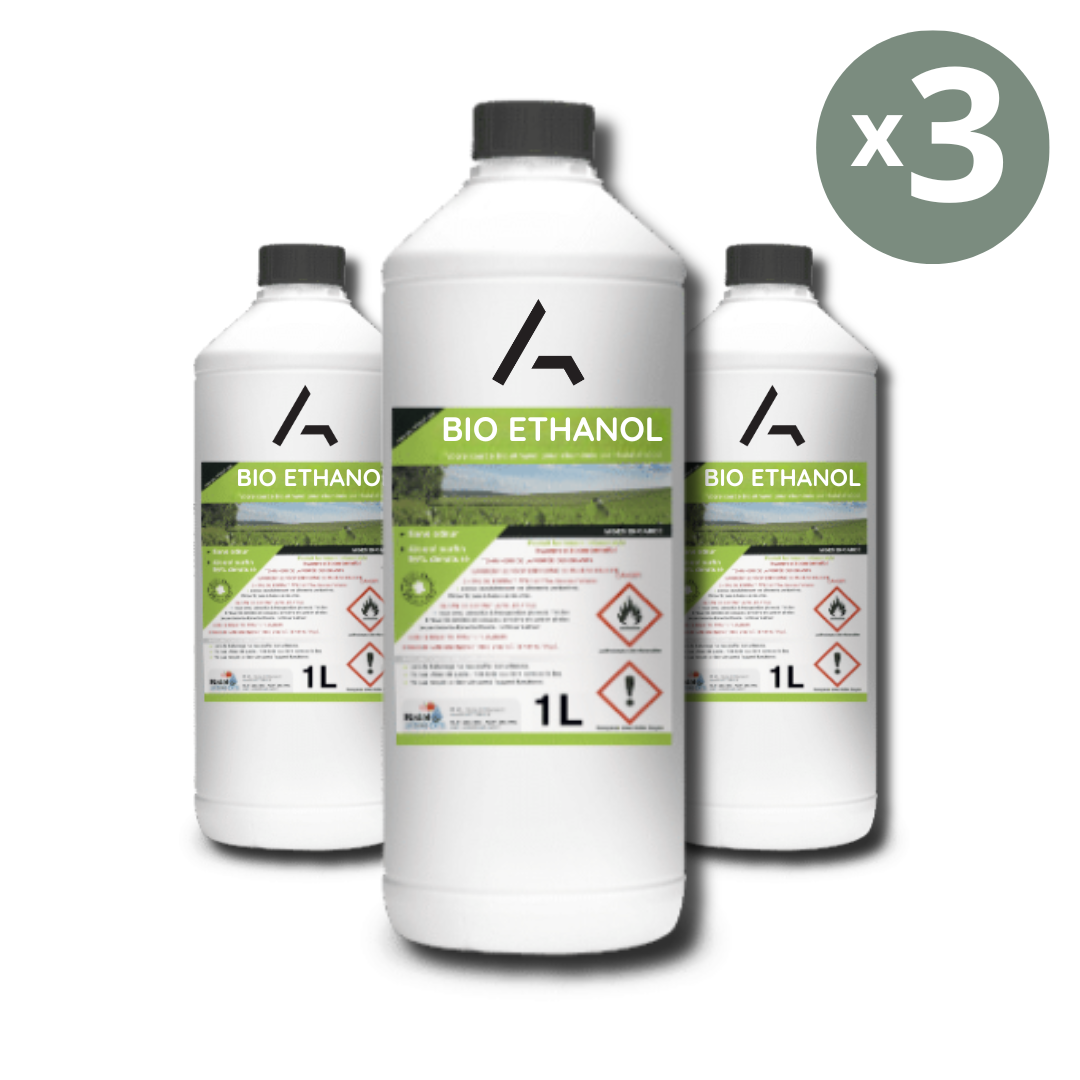 Bio-ethanol brandstof – 3L (3 x 1L flessen)